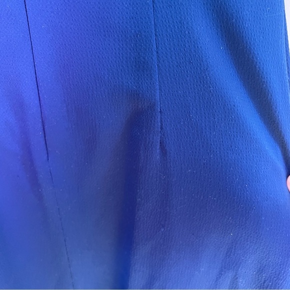 Aidan Mattox navy blue satin evening gown / prom dress size 4 - Picture 12 of 15